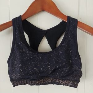 BuffBunny Sports Bra Black Gold Size M